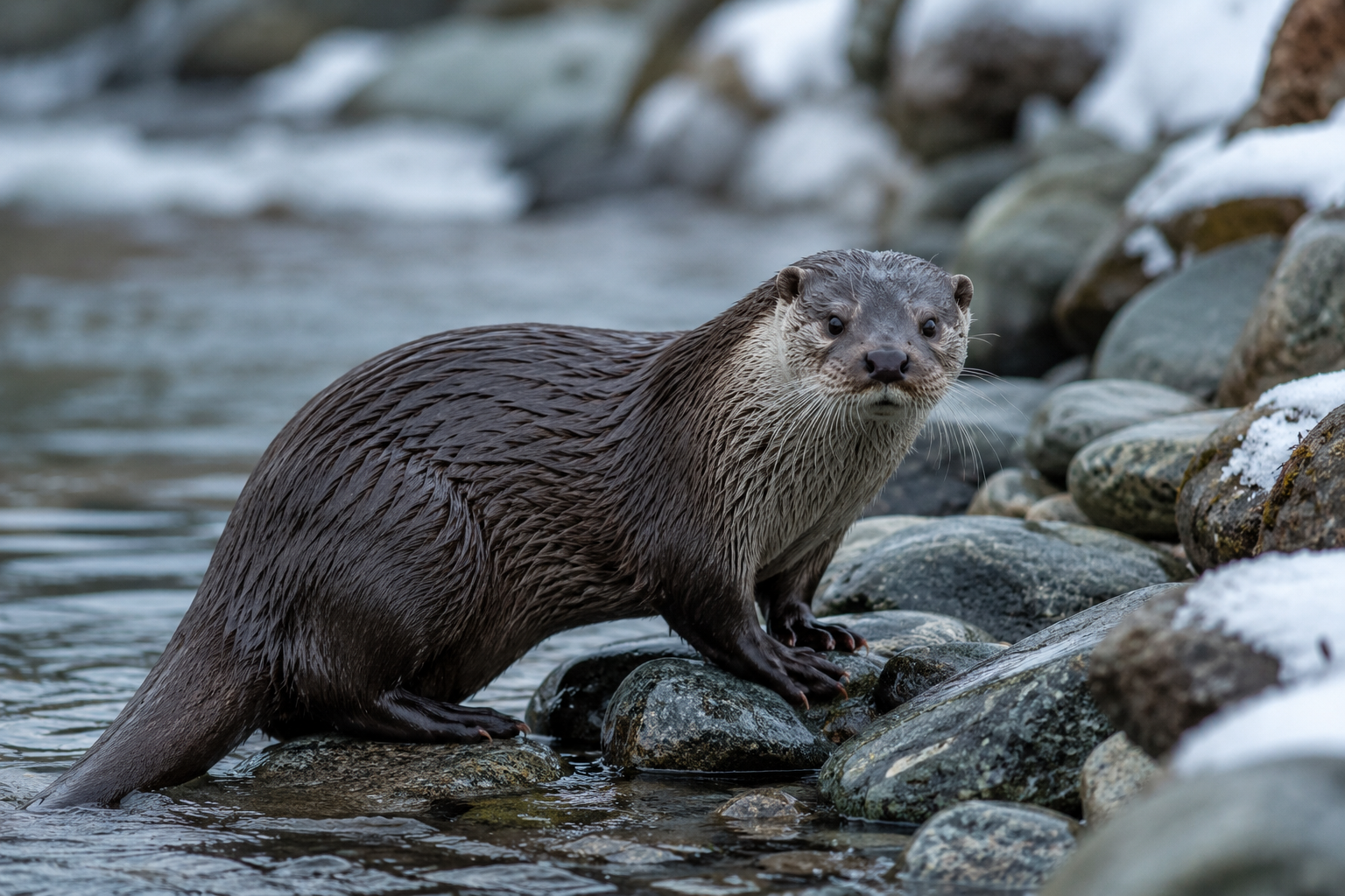 AI-generated Eurasian Otter, Lutra lutra