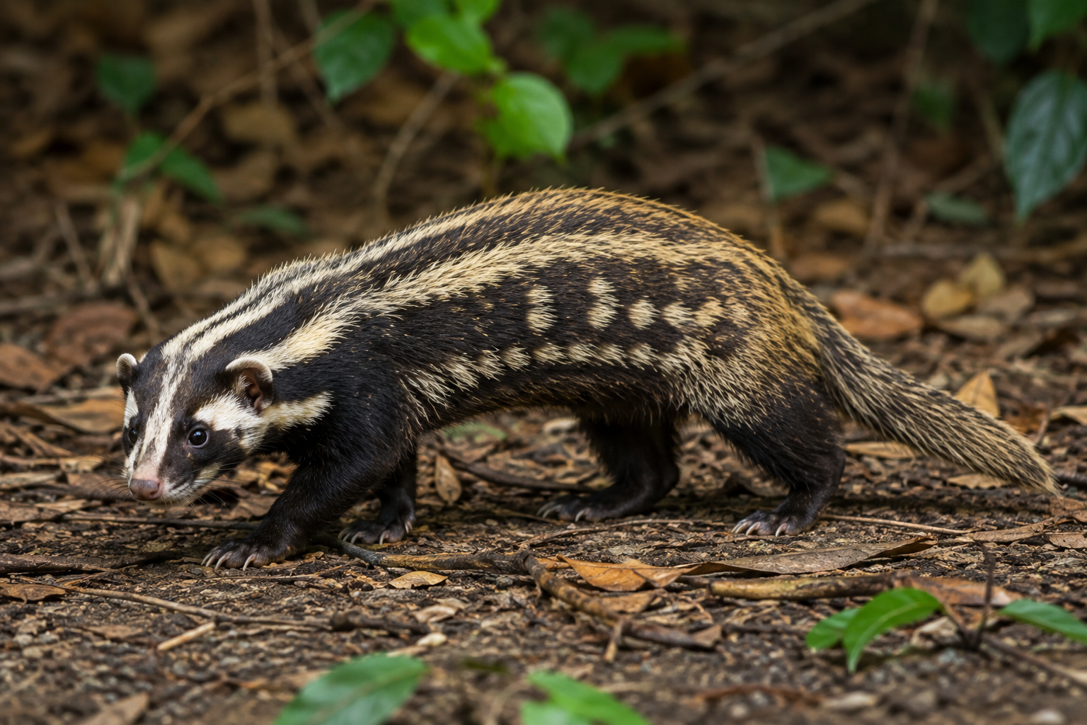 AI-generated reconstruction of Chinese Ferret-badger, Melogale moschata
