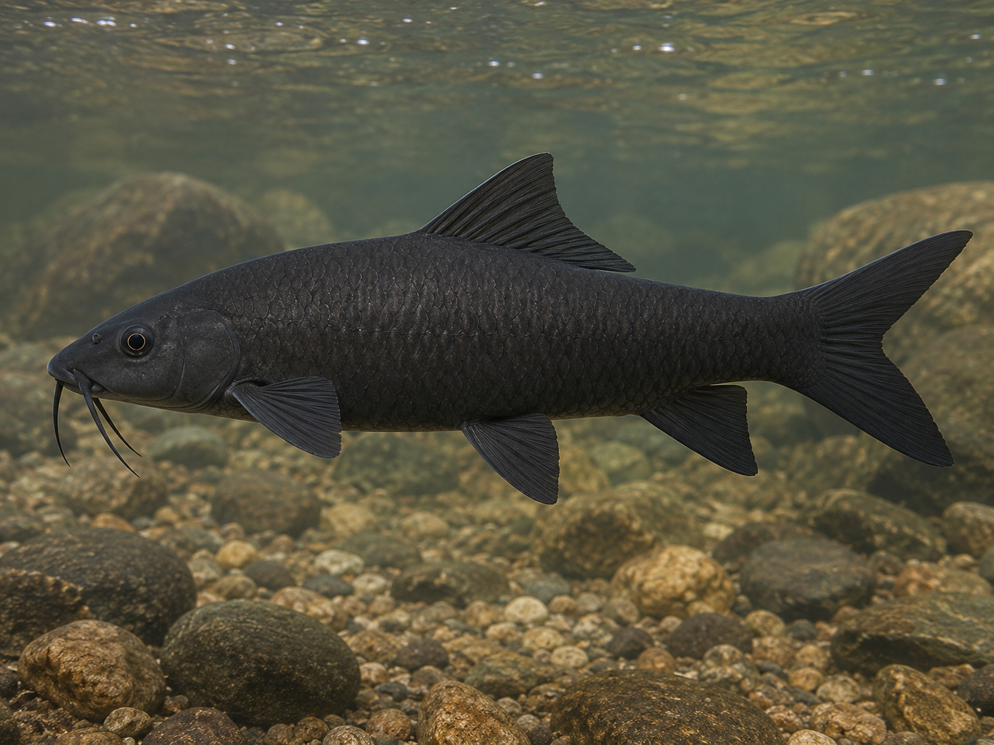 AI-generated reconstruction of Labeo kaage, the Kaage or Crow Fish