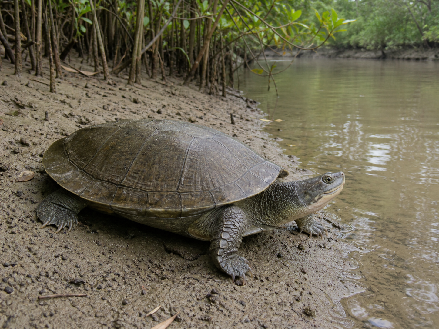 Northern River Terrapin in a mangrove estuary